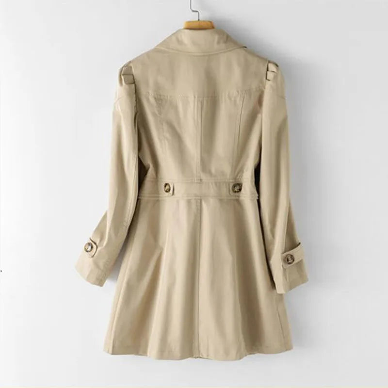 Valerie - Klassischer Herbst Einreihiger Trenchcoat für Damen