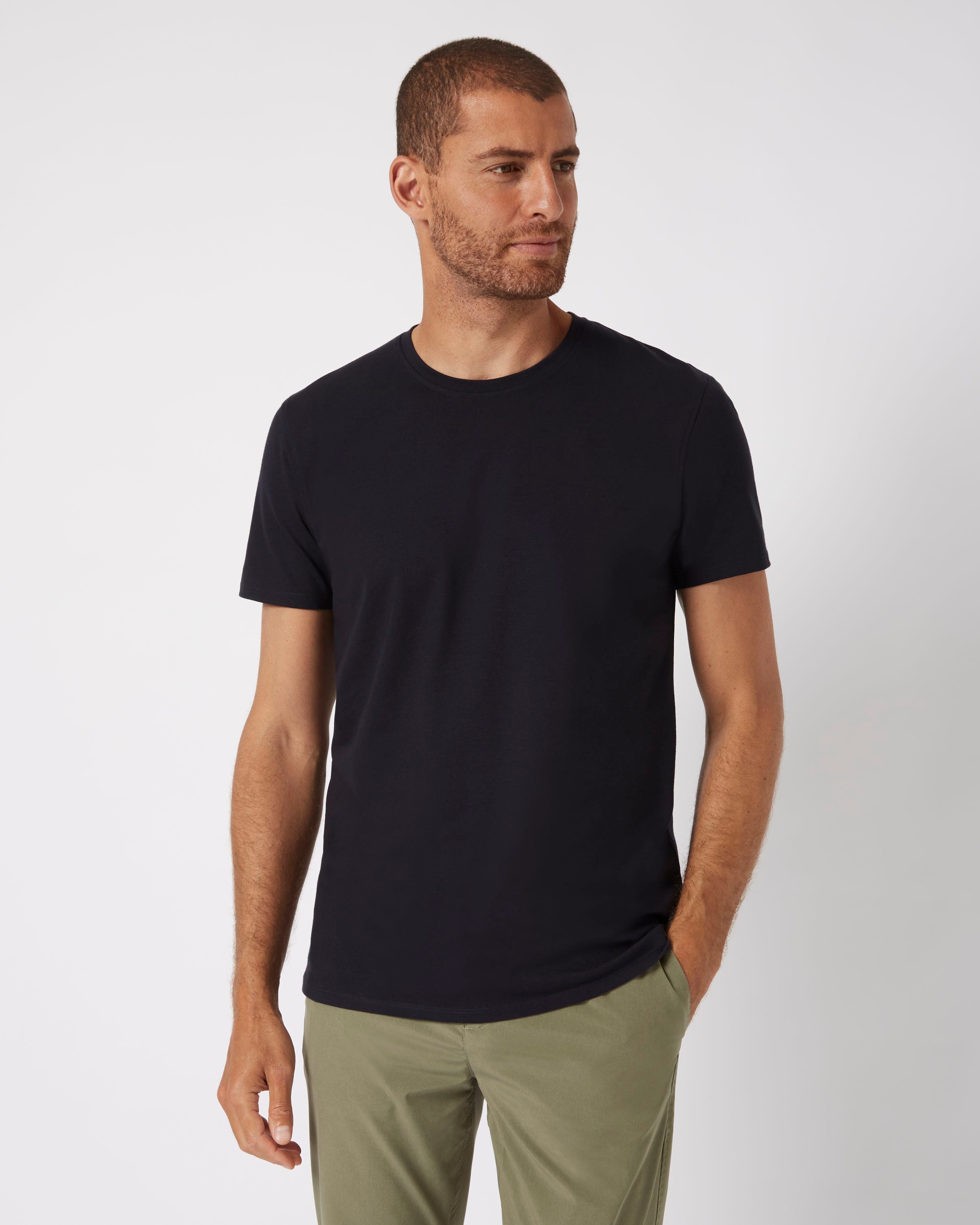 Zander | Halbarm-T-Shirt navy blau