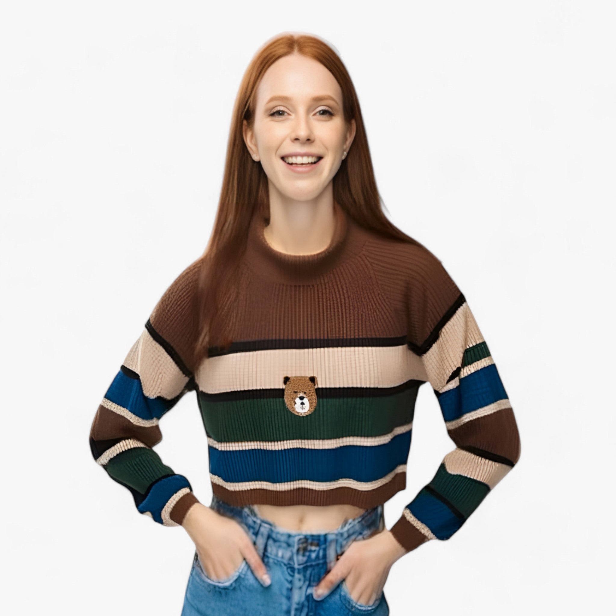 Scarlett - Lässiger und Stilvoller Herbst-Bärenpullover für Damen