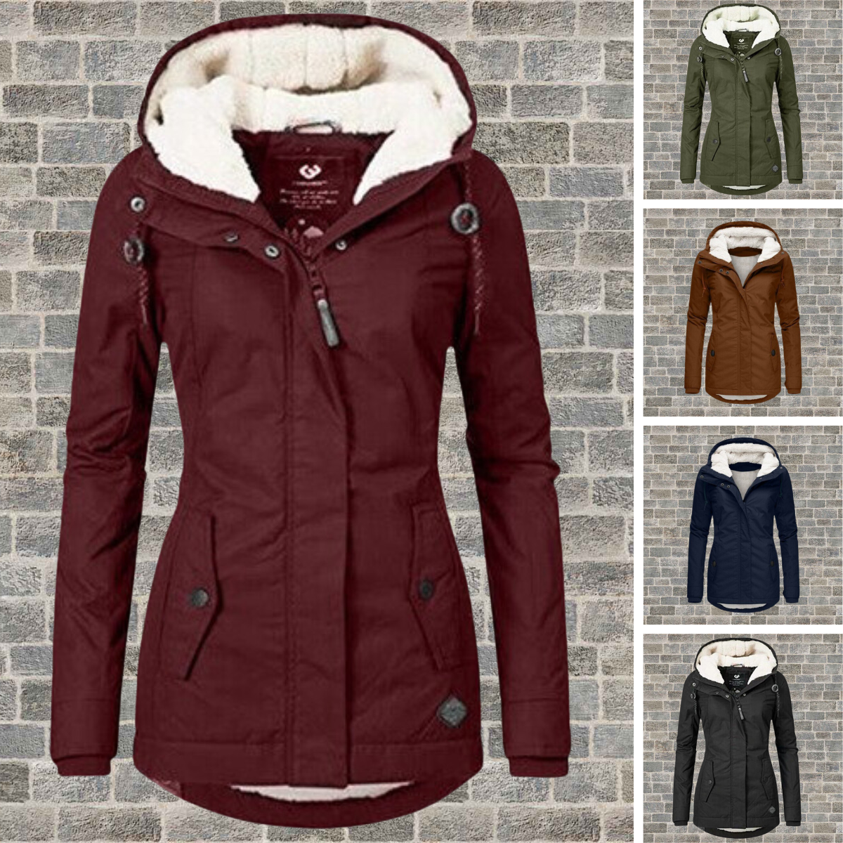 Winterjacke mit Kapuze für Frauen