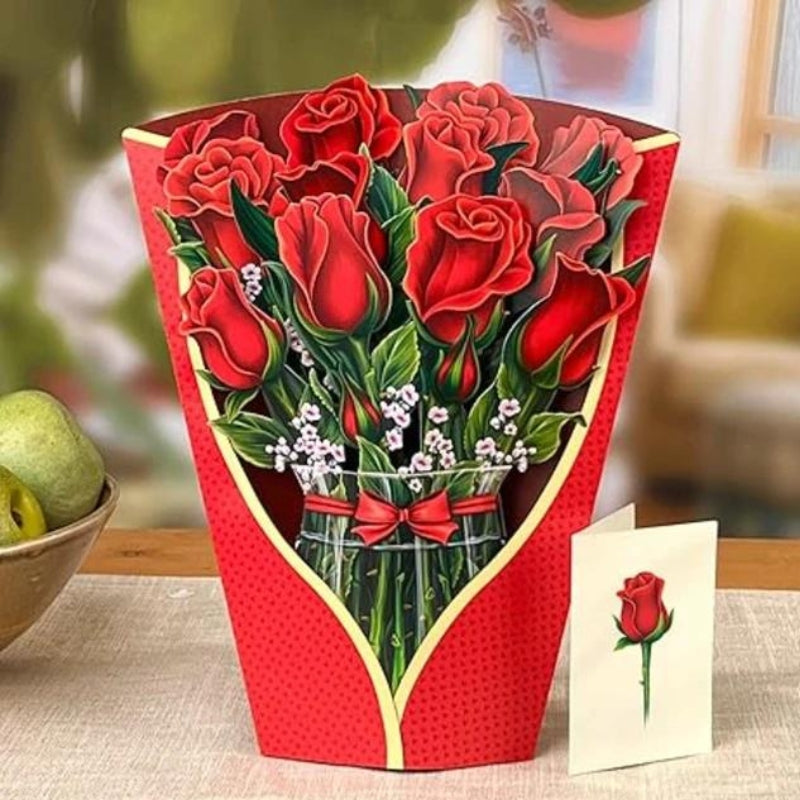 1+1 Gratis | 3D Pop-up Blumenstrauß Grußkarten