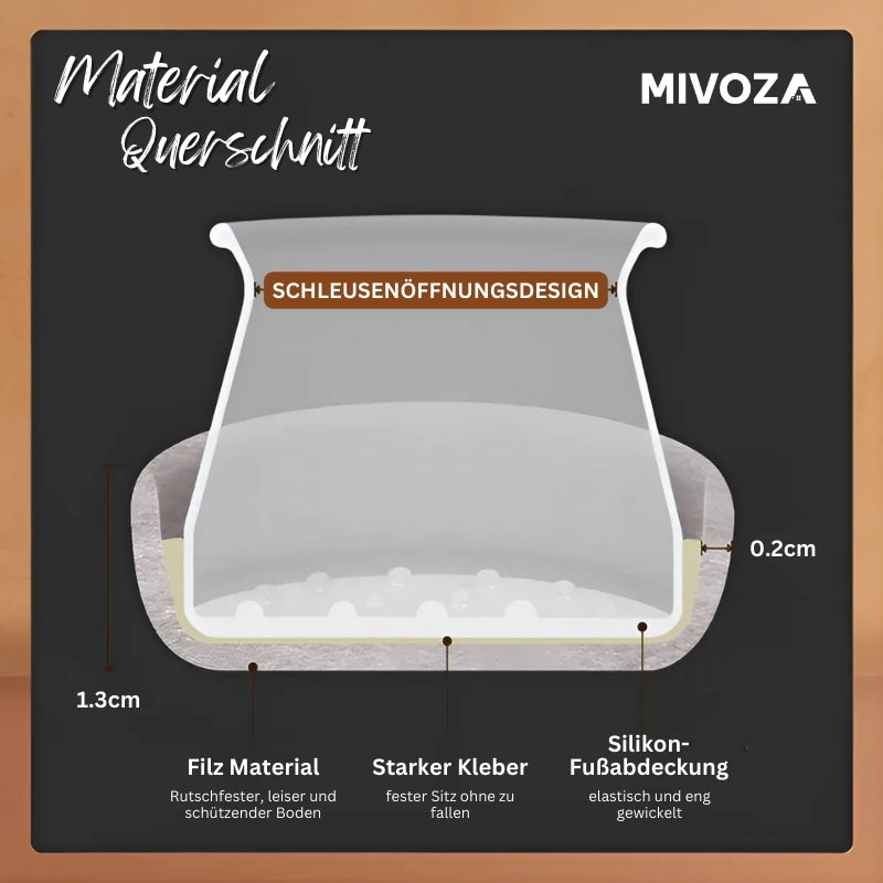 Stilvolle Anti-Rutsch-Möbelbeinschoner | 4er-Set