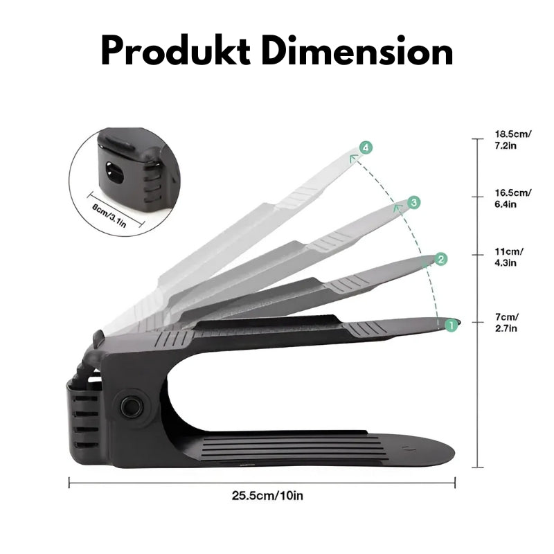 Verstellbarer, platzsparender Schuh-Organizer