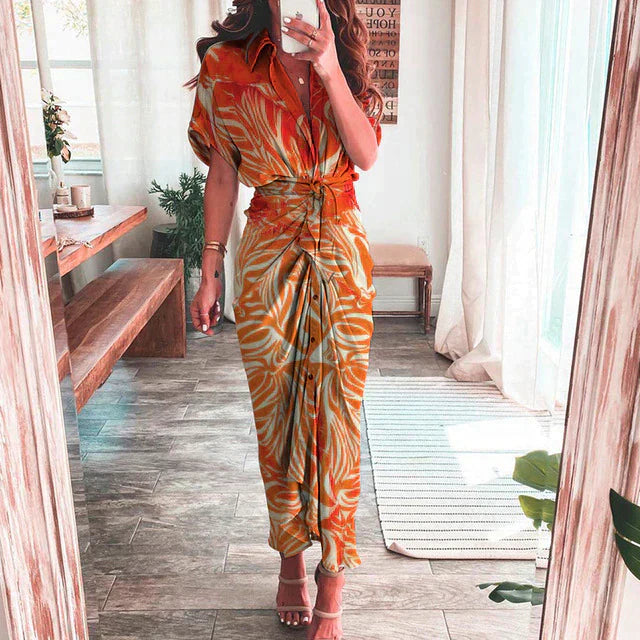ELLIS - Boho Multicolor Print Kleid