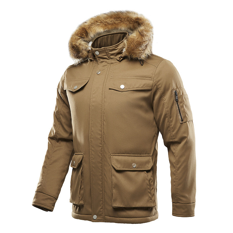 Ralph - Lässige Winter Khaki Sherpa-Jacke für Herren