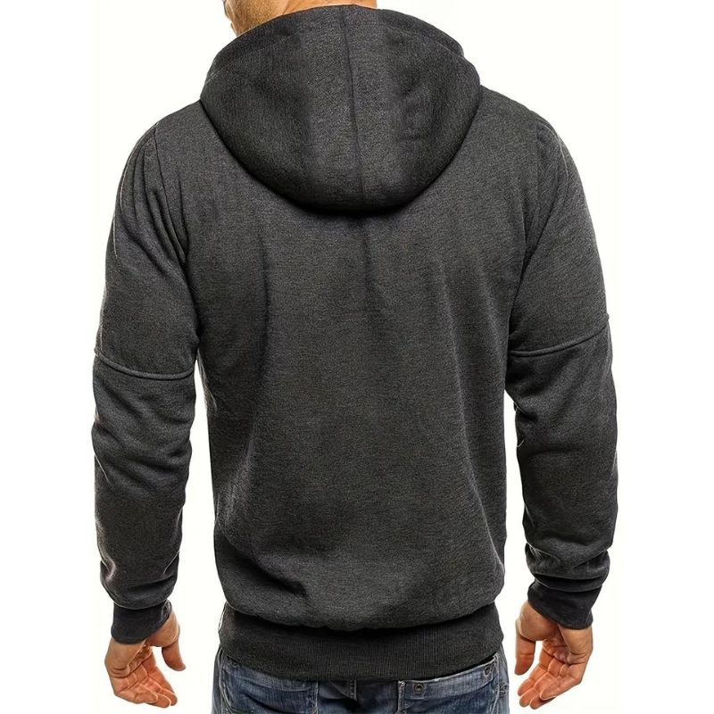 Herren-Kapuzenpulli mit Reißverschluss und Taschendetails