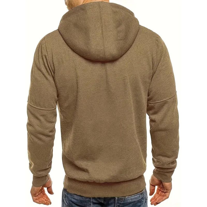 Herren-Kapuzenpulli mit Reißverschluss und Taschendetails