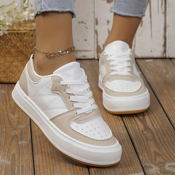 Beige Luxus-Lederschuhe