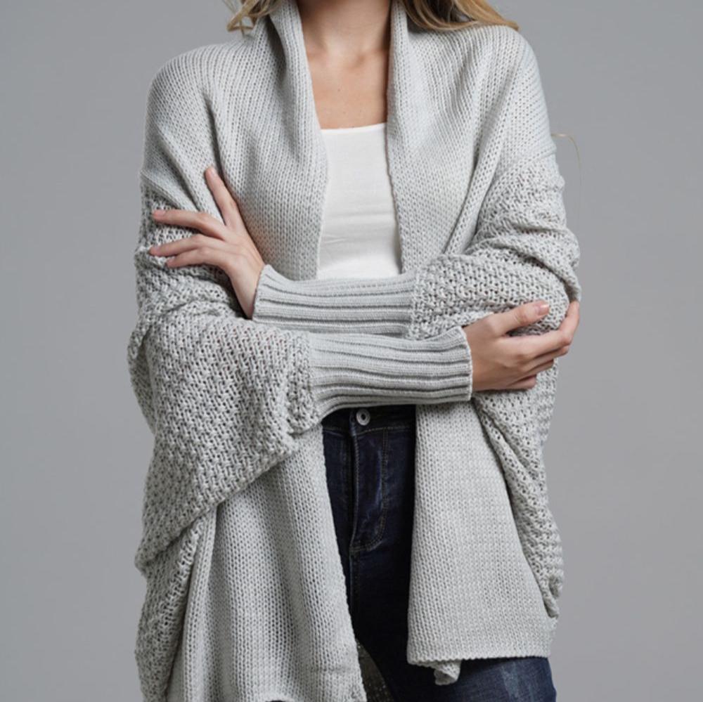 Phoebe - Lässige Herbst Strickjacke mit offener Front für Damen