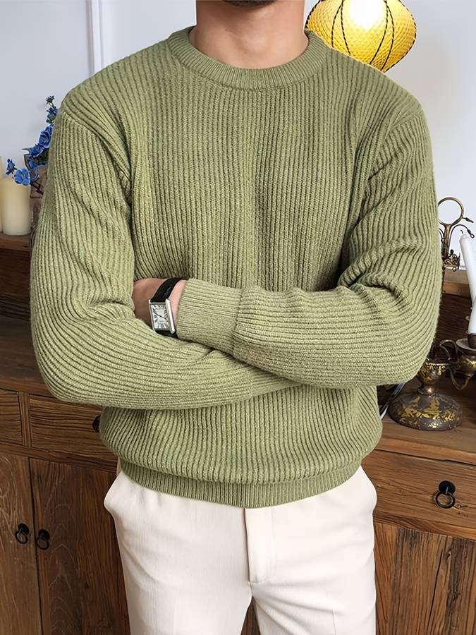 Eleganter strukturierter Pullover