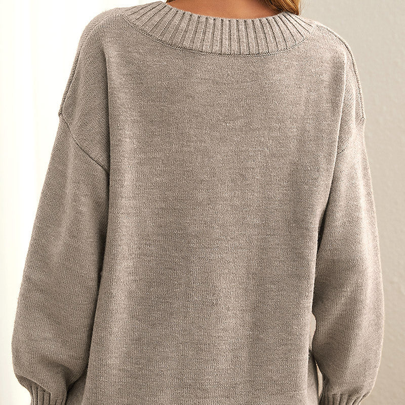 Eleganter Pullover mit V-Ausschnitt für Frauen