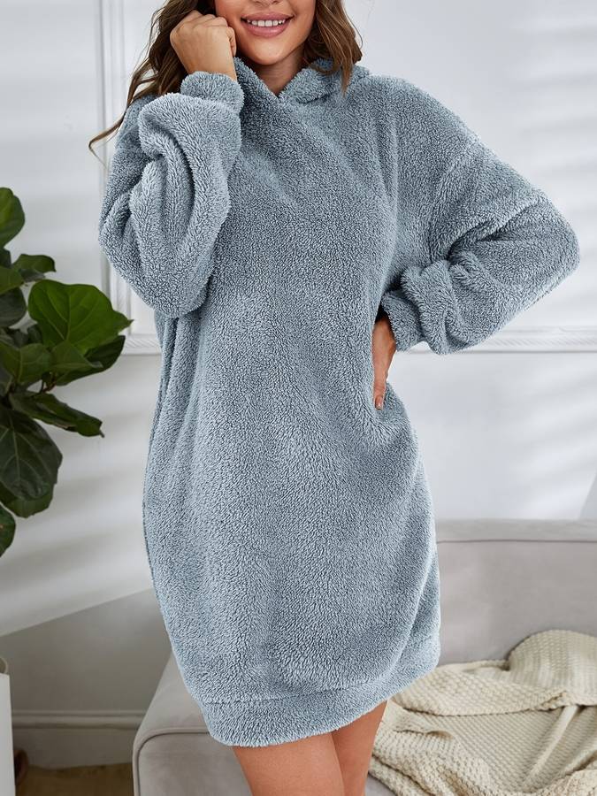 Valeria - Warme und Bequeme Casual Herbst-Teddy-Hoodie mit Kapuze für Damen