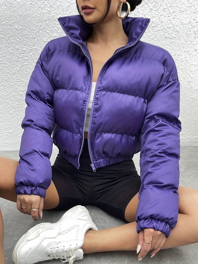 Gekürzte Zip-Up Jacke