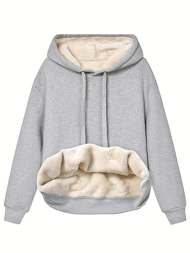 Rylee - Stilvoller Schicker Winter-Kapuzenpullover aus Kunstfell für Damen