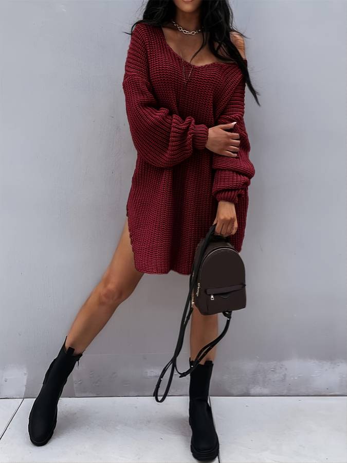 Oversized Midi-Pullover