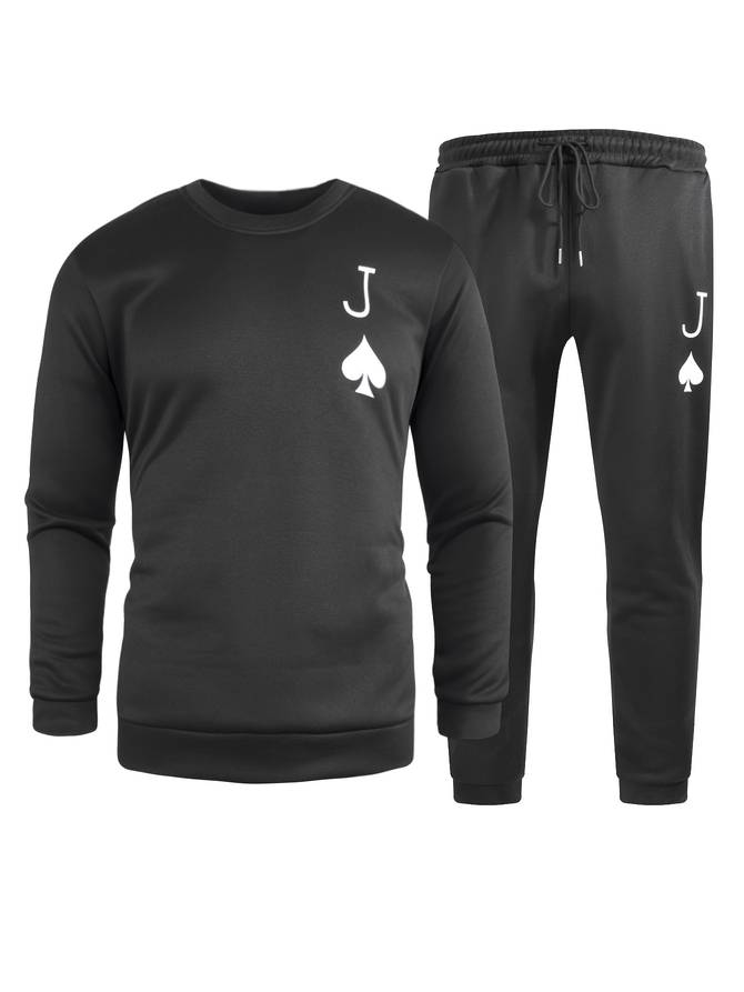 Zweiteiliges Set mit Poker-Print