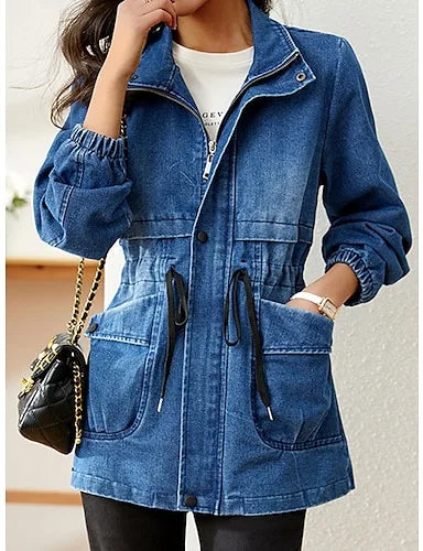 Winddichte Denim-Jacke für Frauen