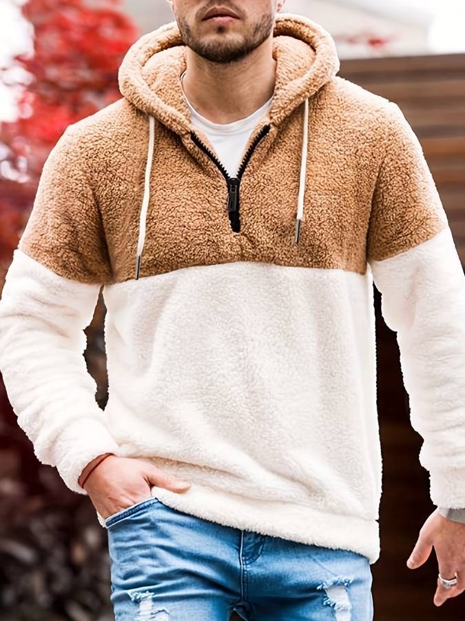 Modischer zweifarbiger Pullover