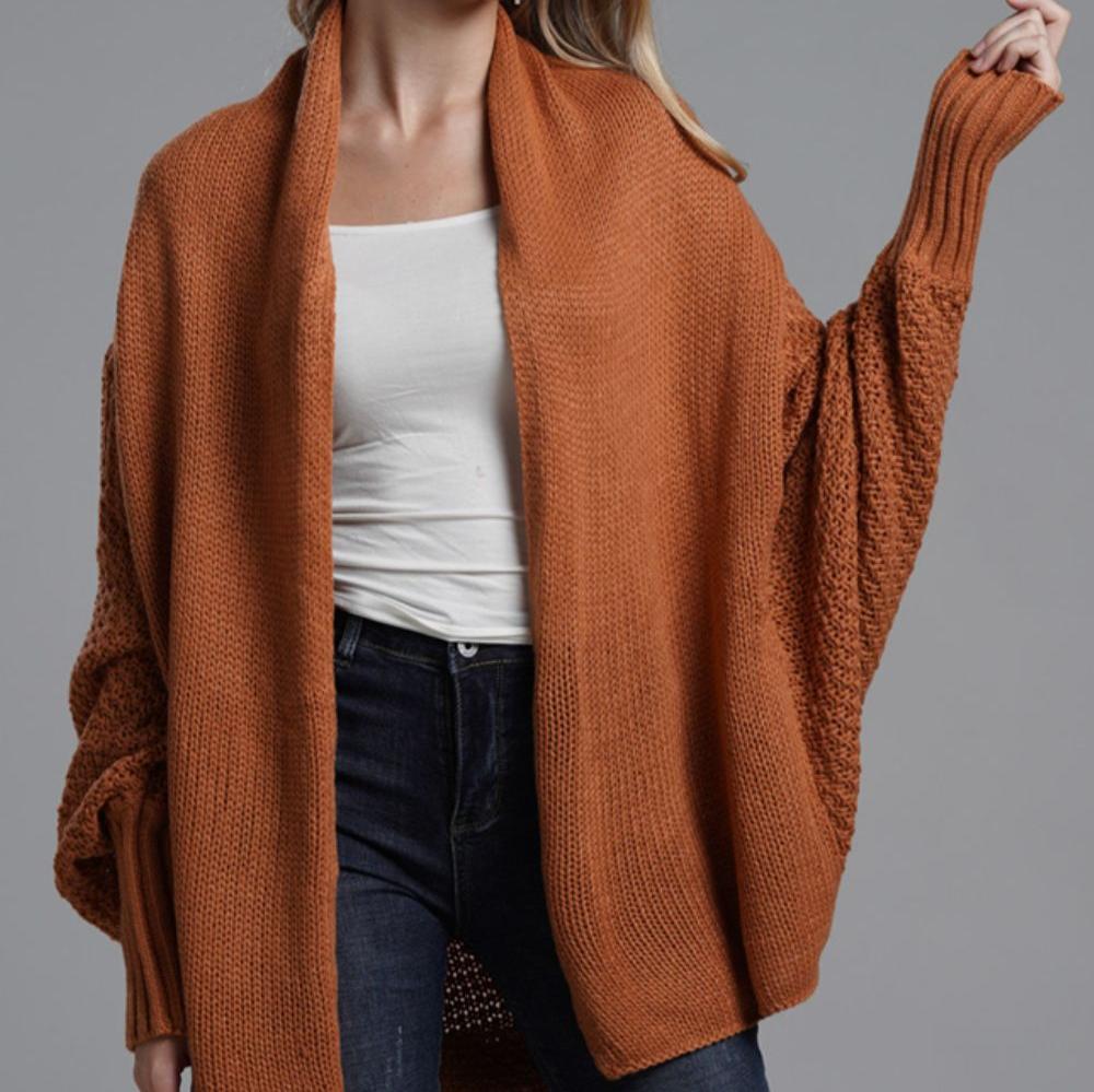 Phoebe - Lässige Herbst Strickjacke mit offener Front für Damen