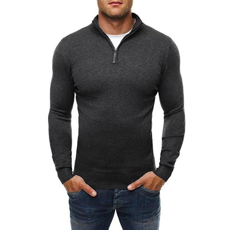 Oliver | Herren Pullover mit Reißverschluss Slim Fit Warm