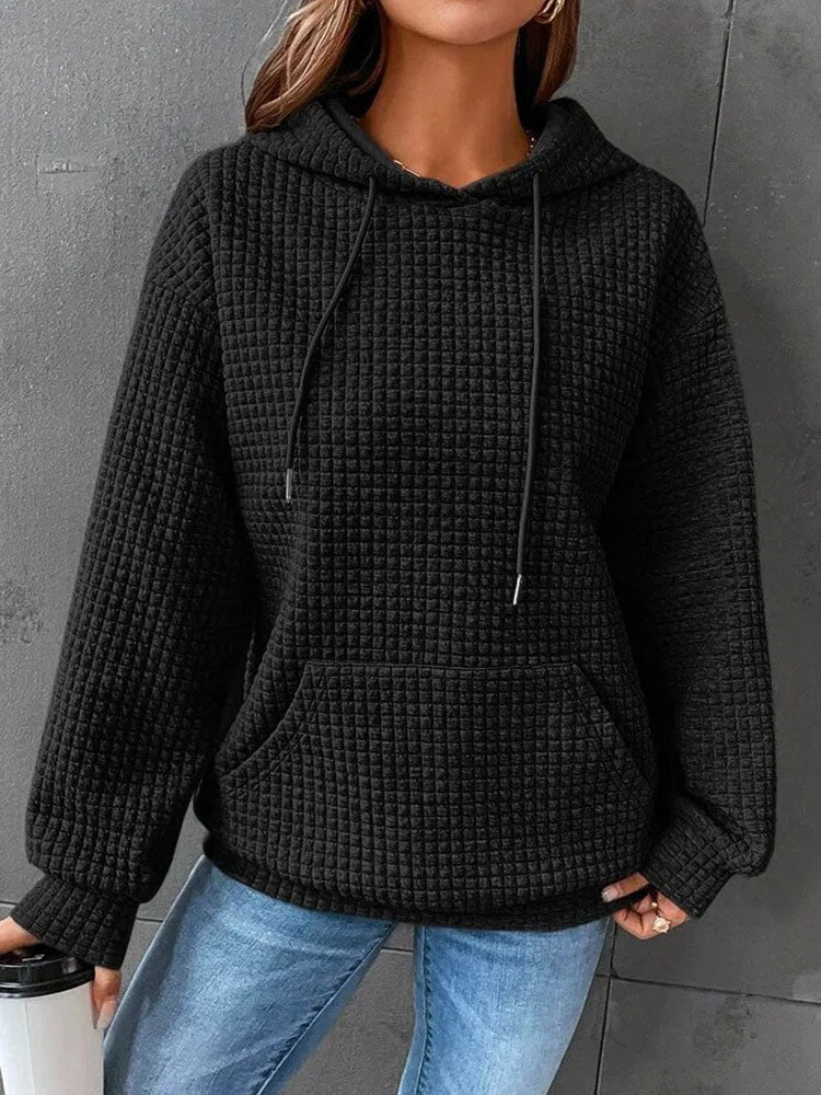 Schwarzer Hoodie mit Muster