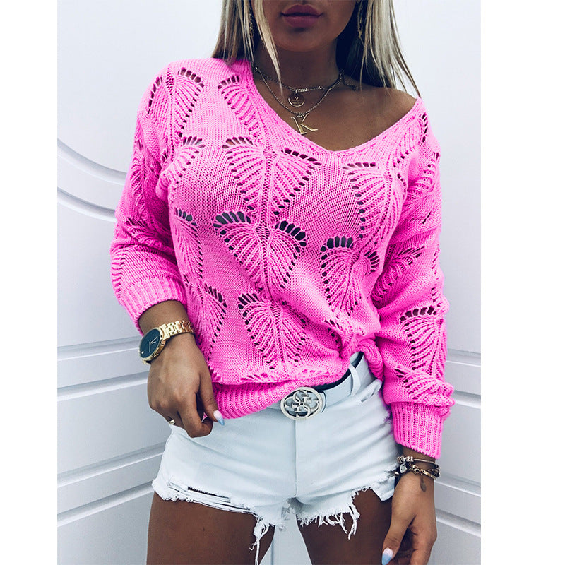 Rosa offener Pullover