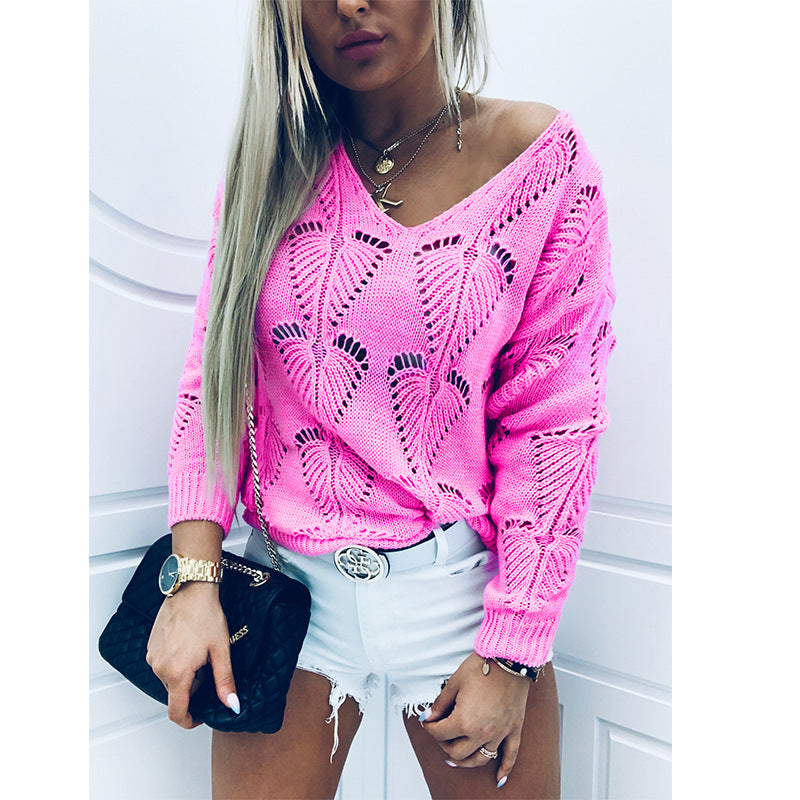 Rosa offener Pullover