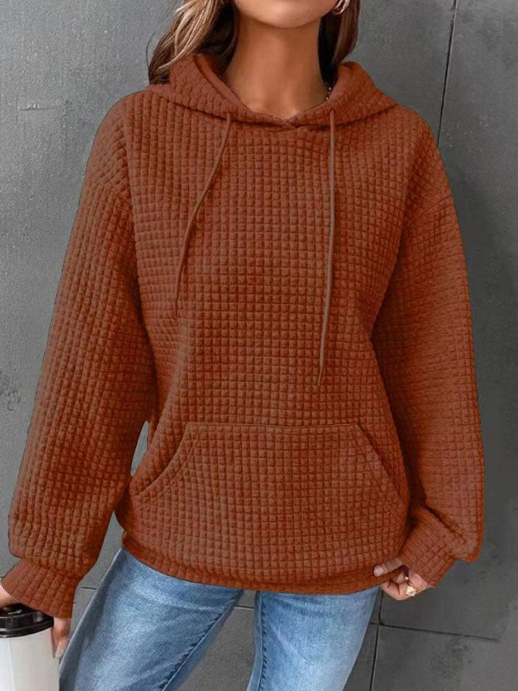 Brauner Hoodie mit Muster