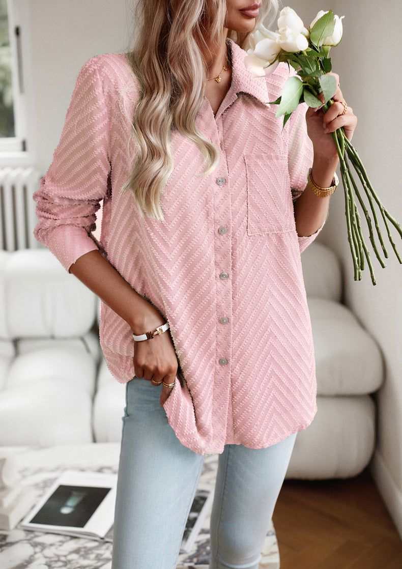 Rosa Bluse mit Druck