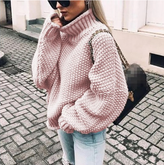 Oversized Pullover mit Rollkragen