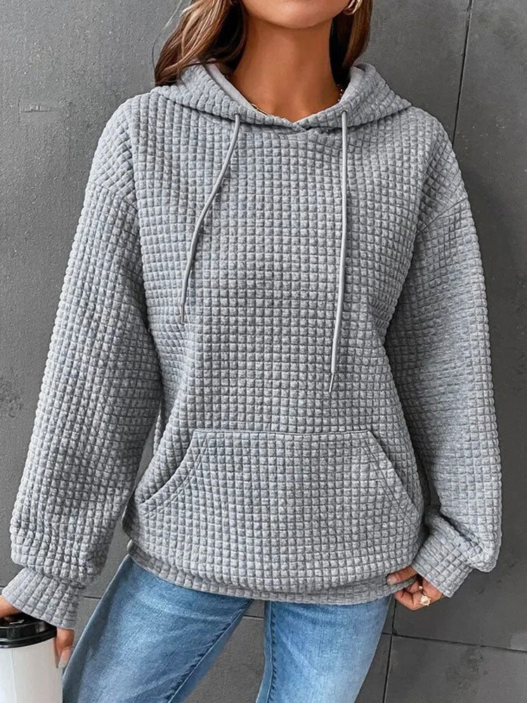 Grauer Hoodie mit Muster