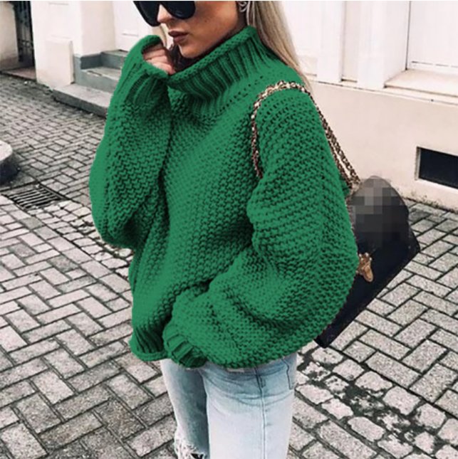 Oversized Pullover mit Rollkragen