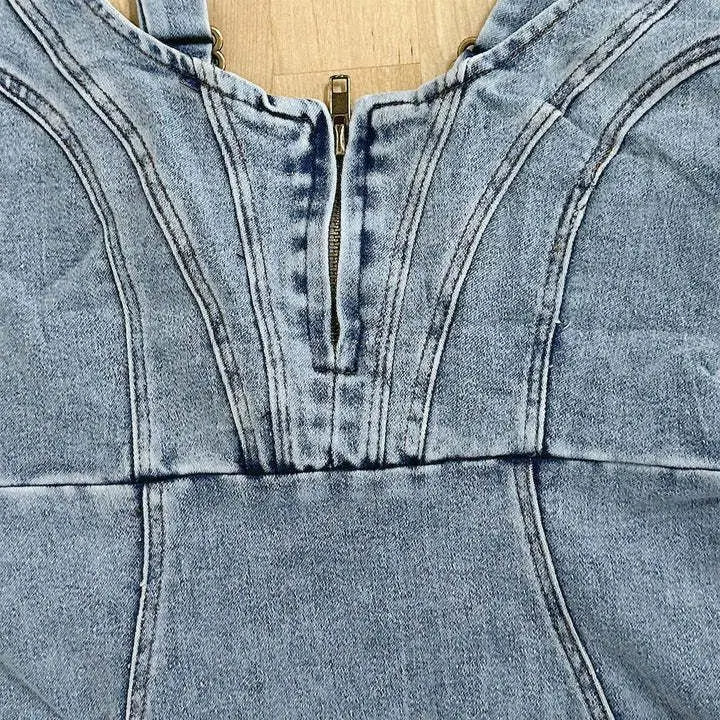 Jarra | Denim Kleid mit verstellbaren Trägern