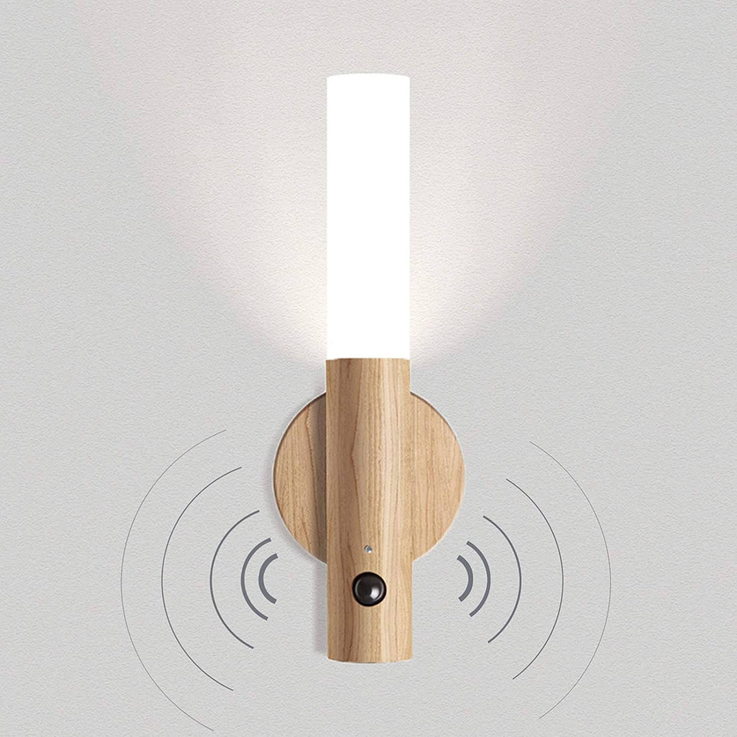 50% Rabatt | WoodGlow™ Bewegungsmelder-Wandleuchte aus Holz - Kein Stecker USB-Ladung