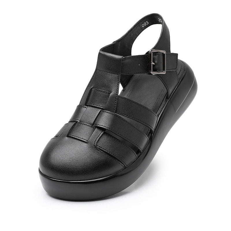 Oliza | Damen Sandalen aus Leder mit geschlossenen Zehen