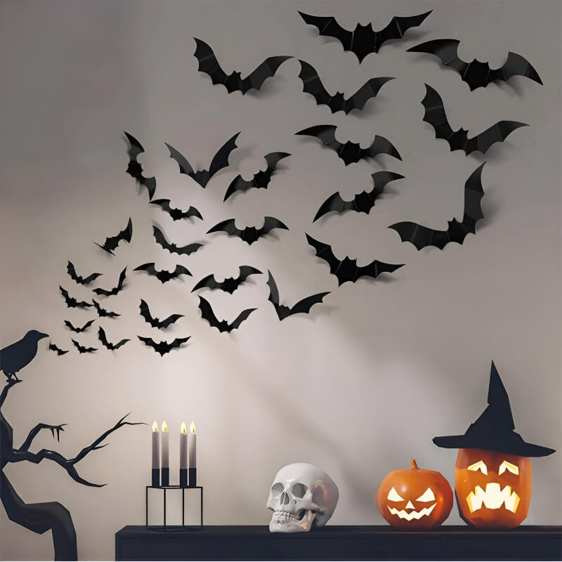 50% Rabatt | BatWall™ Halloween 3D Fledermaus Wanddekoration (48er Satz)