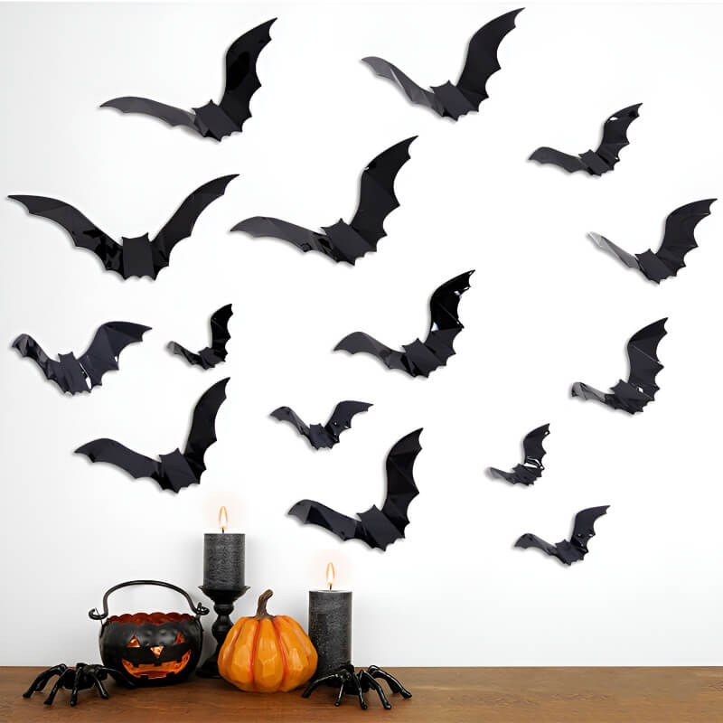 50% Rabatt | BatWall™ Halloween 3D Fledermaus Wanddekoration (48er Satz)