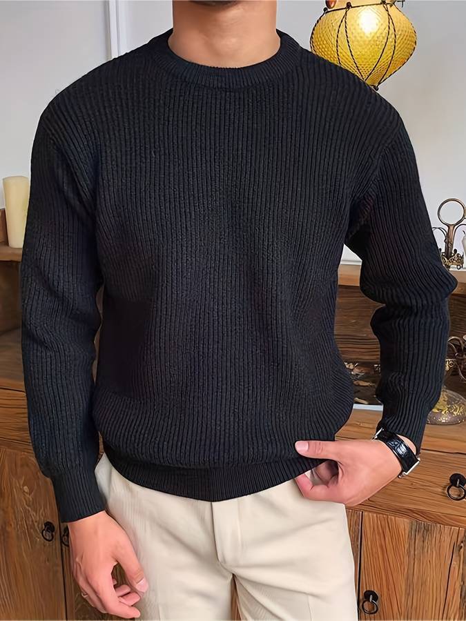 Eleganter strukturierter Pullover