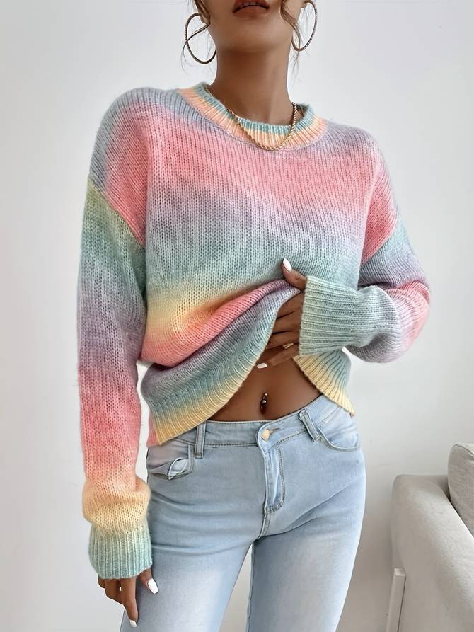 Trendiger bunter Pullover