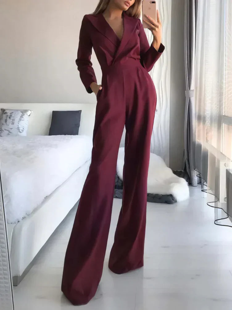 Femininer langärmeliger Jumpsuit