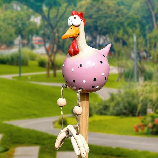 Gartendekoration Huhn Ornament - Verspielte Dekoration für draußen