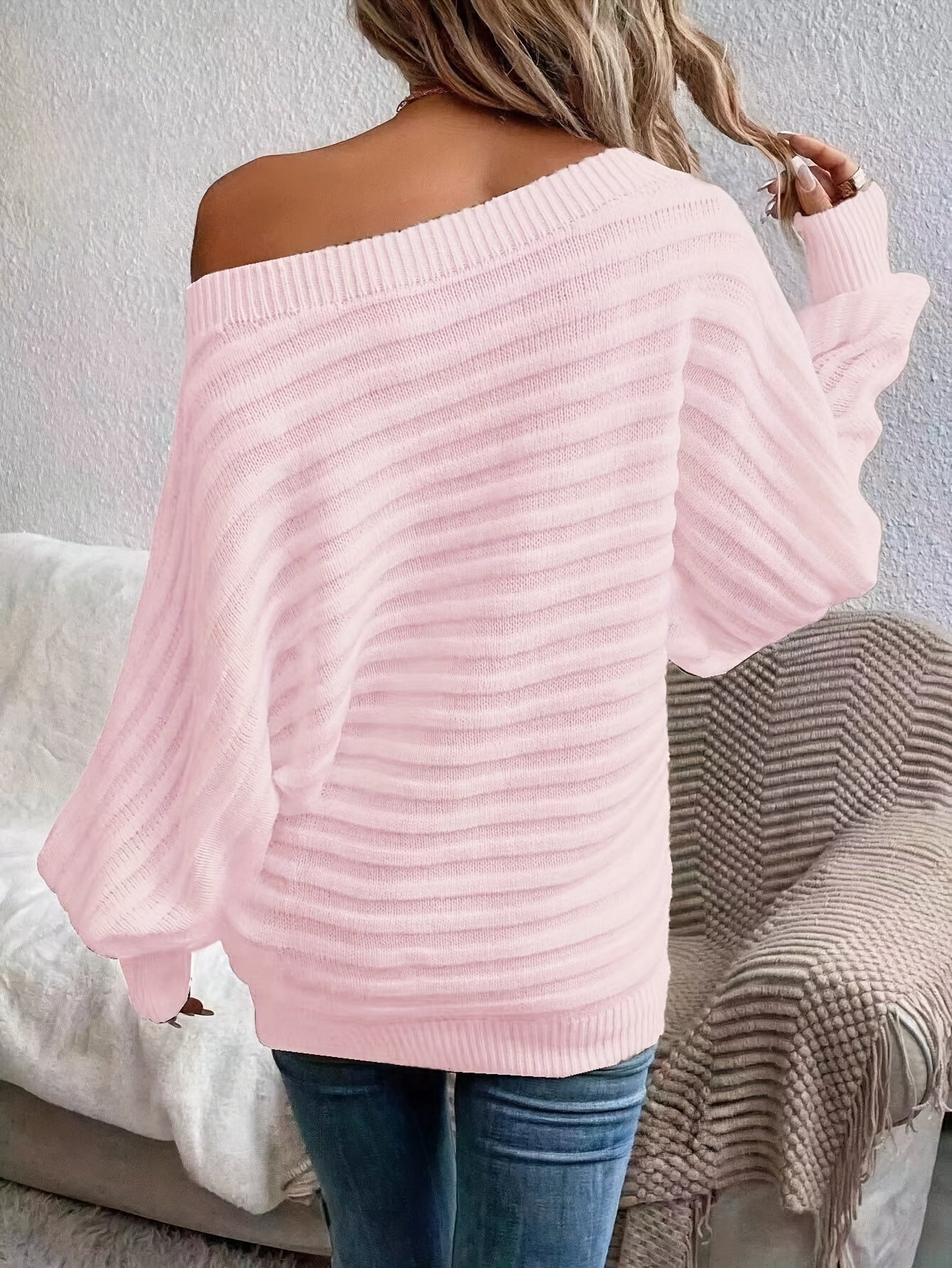 Nora - Schicker Winter Off-Shoulder Pullover für Damen