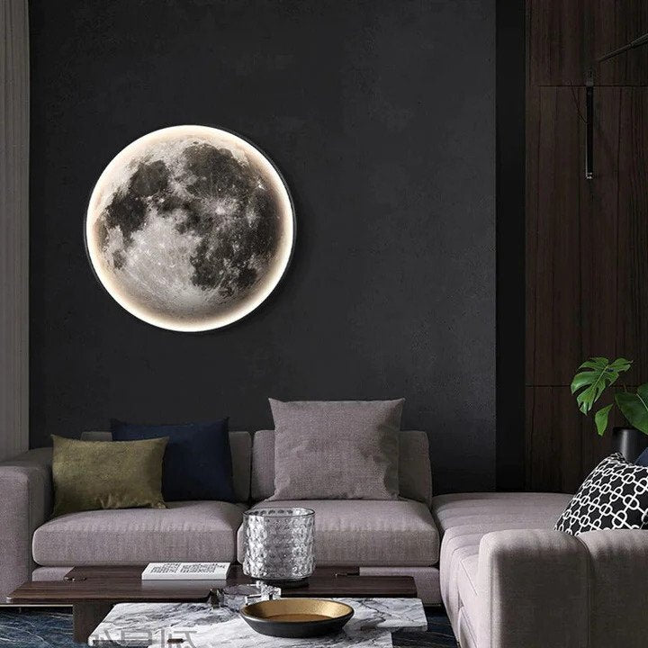 3D Mond Wandlampe