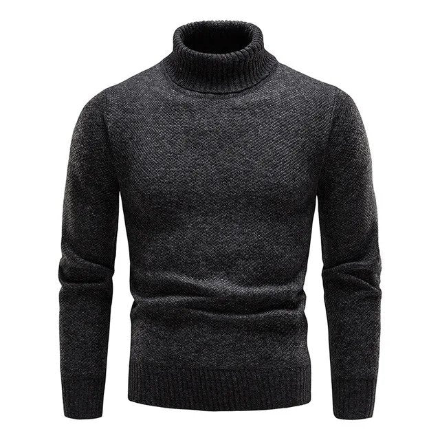 Exklusiver Herren-Rollkragenpullover mit raffinierter Verarbeitung