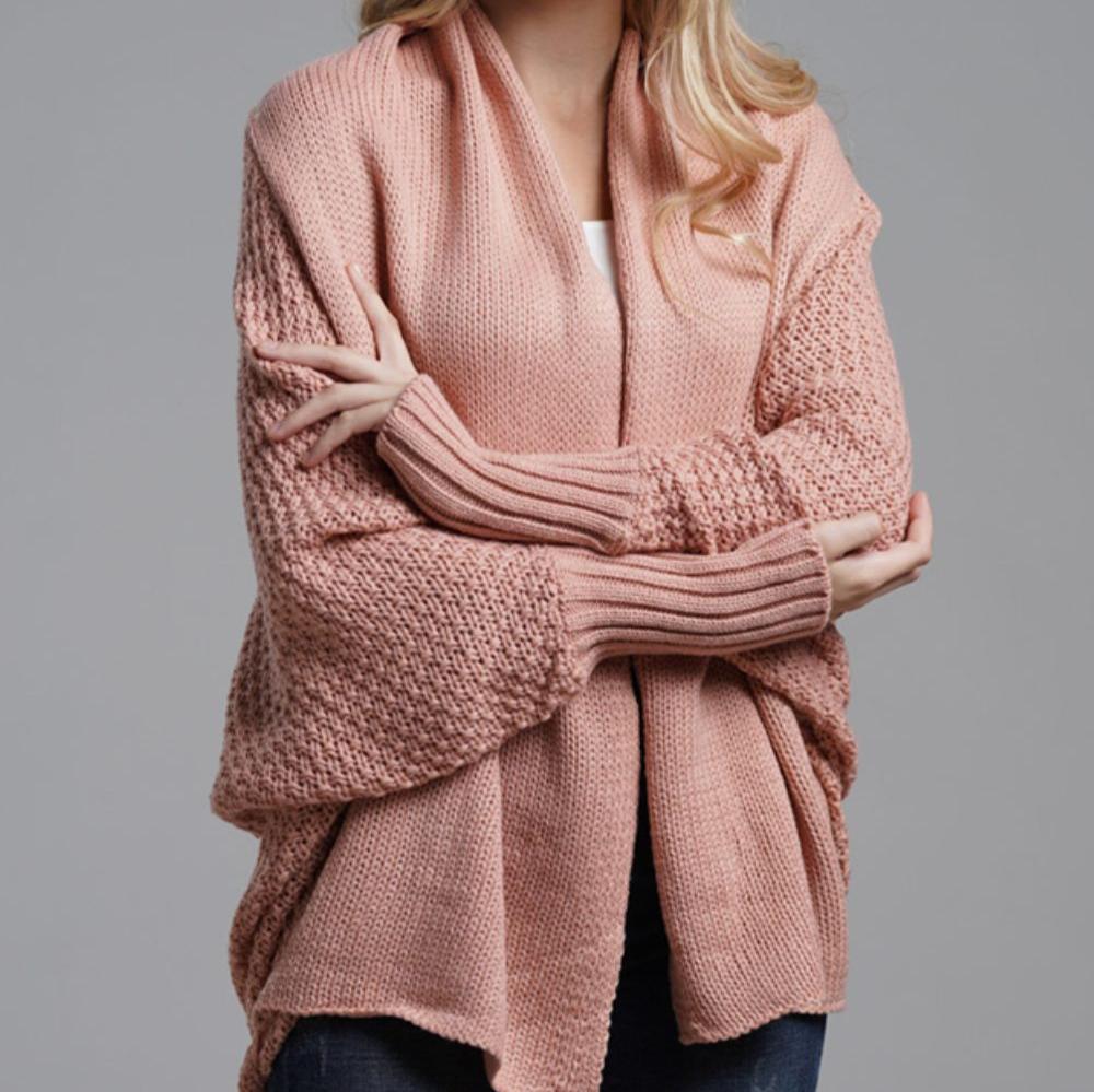 Phoebe - Lässige Herbst Strickjacke mit offener Front für Damen