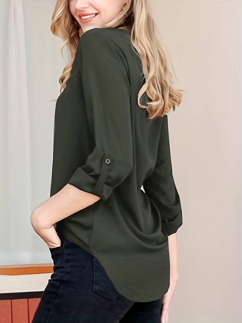 Bluse mit V-Ausschnitt