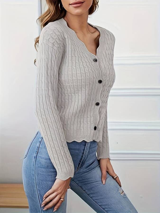 Strickjacke mit Knopfleiste