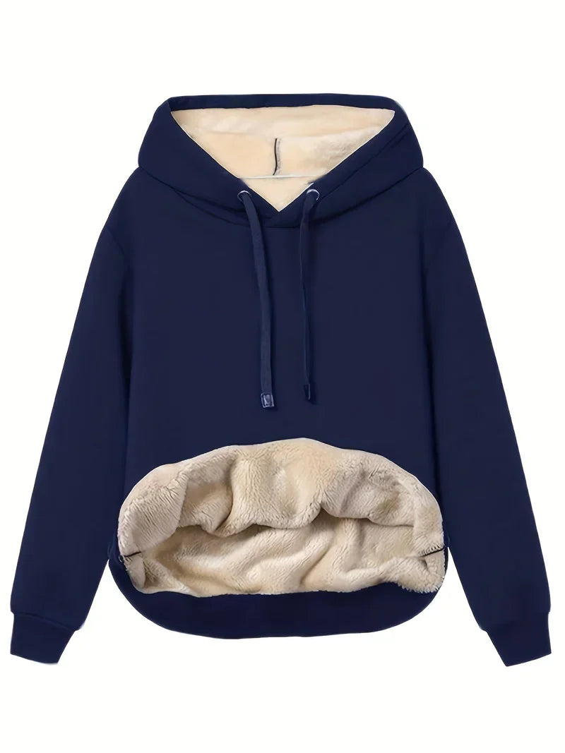 Rylee - Stilvoller Schicker Winter-Kapuzenpullover aus Kunstfell für Damen