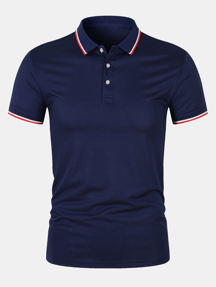 Daniel | Klassisches Poloshirt mit gestreiften Details