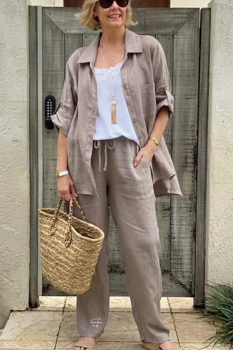 Tessa | Leinen-Sommer-Outfit mit Bluse